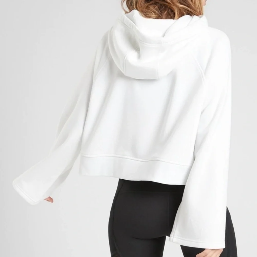 Athleta Steady State Crop Sweatshirt White